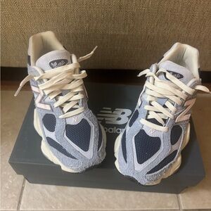 New Balance Blue and Cream Women's Sneakers